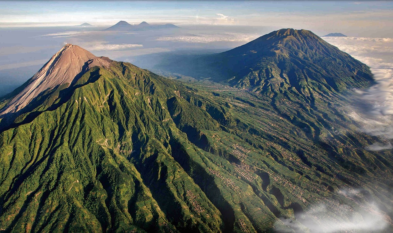 The beauty of the mountains in Indonesia